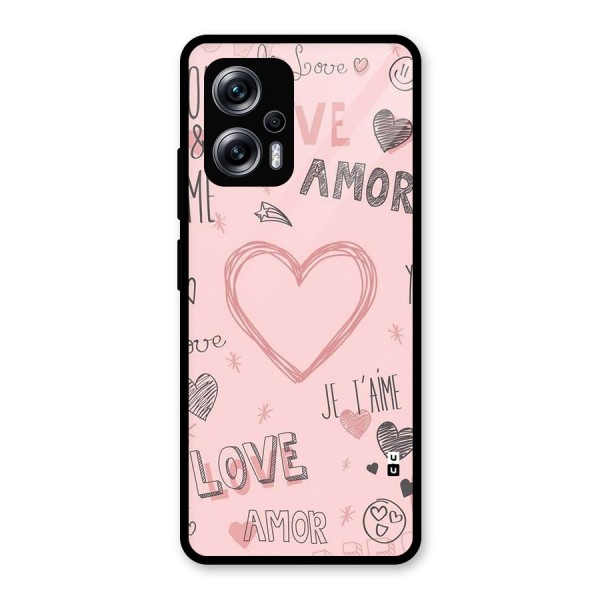 Love Amor Glass Back Case for Redmi K50i