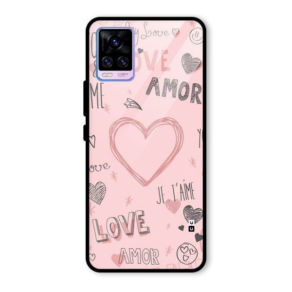 Love Amor Glass Back Case for Vivo V20 Pro