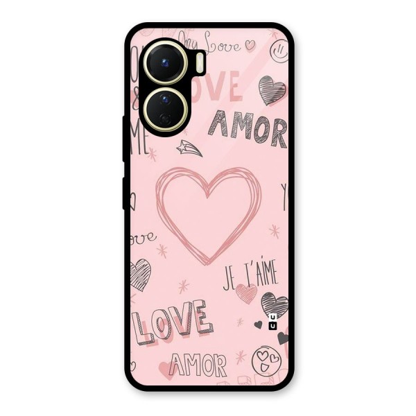 Love Amor Glass Back Case for Vivo Y16