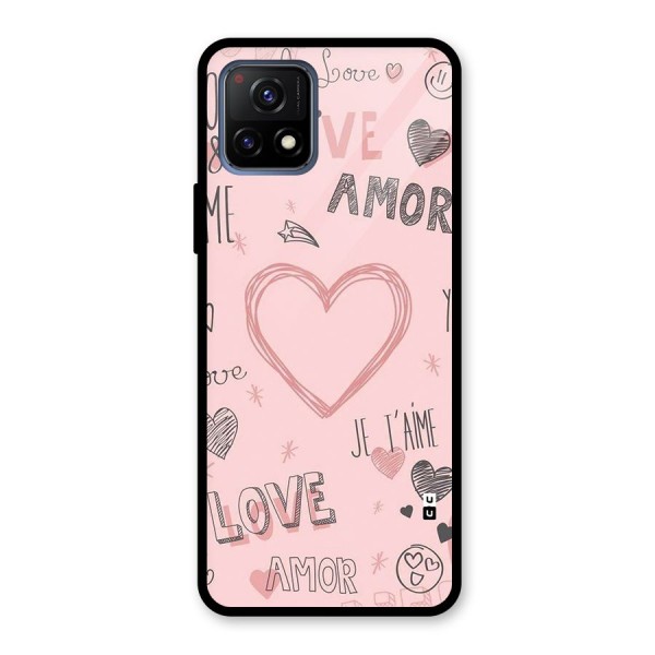 Love Amor Glass Back Case for Vivo Y72 5G