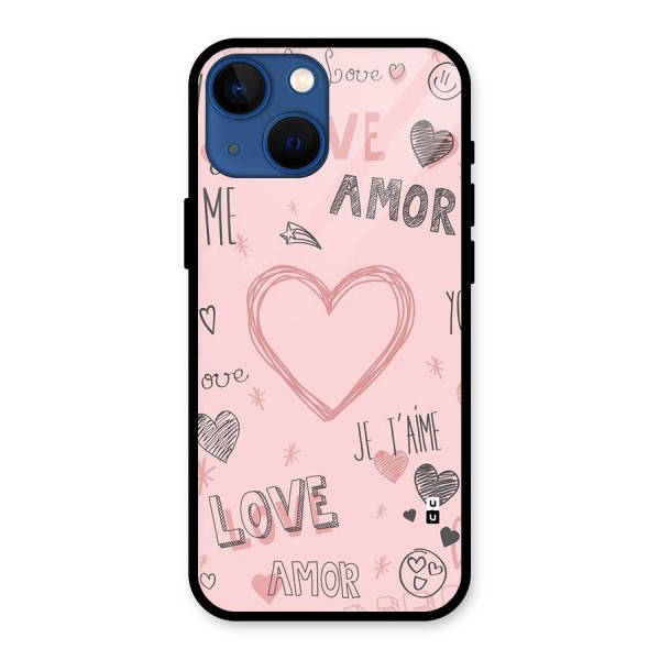 Love Amor Glass Back Case for iPhone 13 Mini