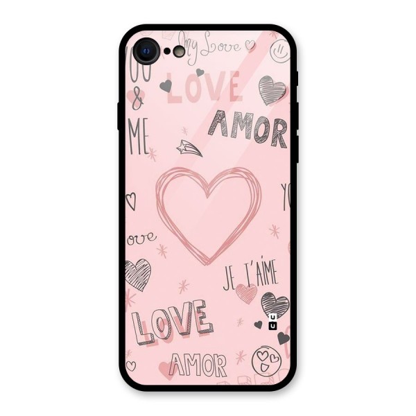 Love Amor Glass Back Case for iPhone 8