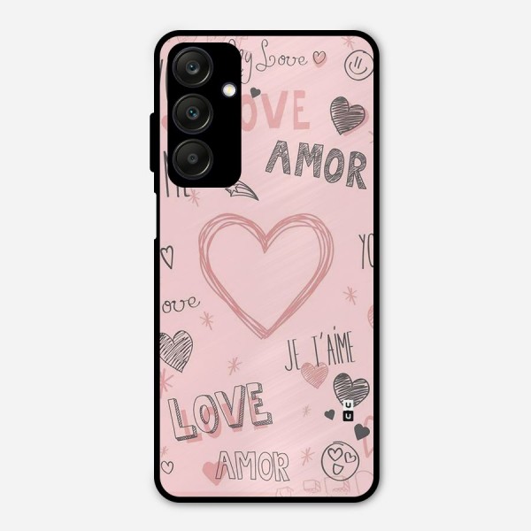 Love Amor Metal Back Case for Galaxy A25 5G