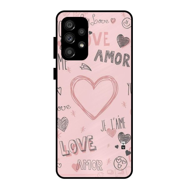 Love Amor Metal Back Case for Galaxy A73 5G