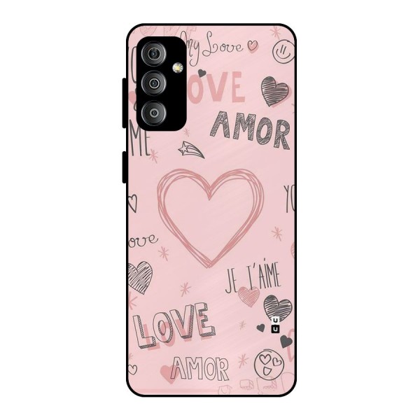 Love Amor Metal Back Case for Galaxy F23