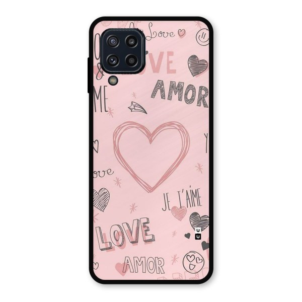 Love Amor Metal Back Case for Galaxy M32