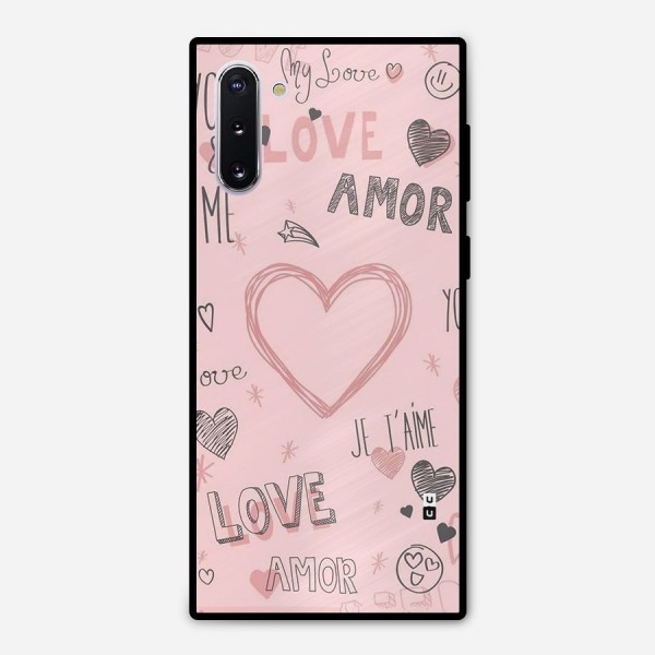 Love Amor Metal Back Case for Galaxy Note 10