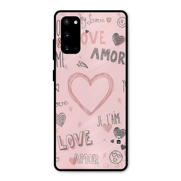 Love Amor Metal Back Case for Galaxy S20