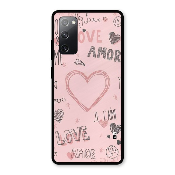 Love Amor Metal Back Case for Galaxy S20 FE