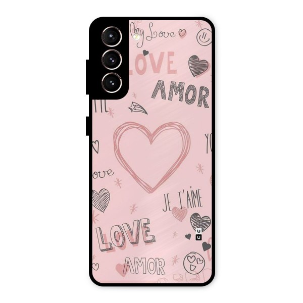 Love Amor Metal Back Case for Galaxy S21 5G
