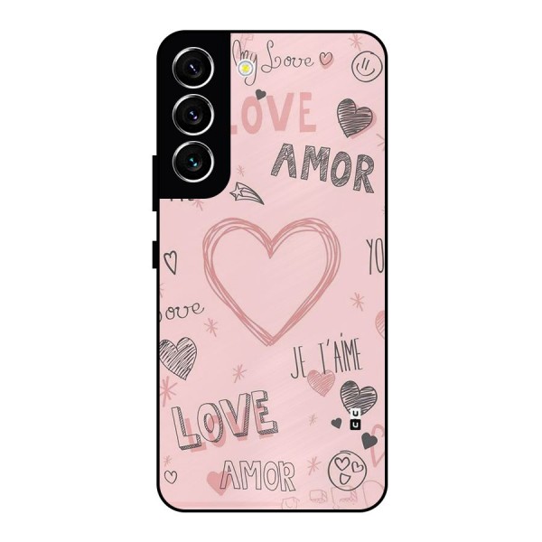 Love Amor Metal Back Case for Galaxy S22 5G