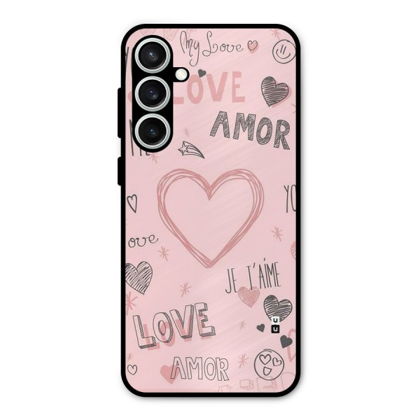 Love Amor Metal Back Case for Galaxy S23 FE