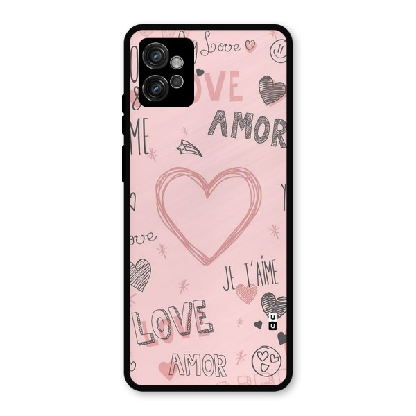 Love Amor Metal Back Case for Moto G32