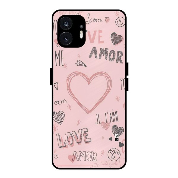 Love Amor Metal Back Case for Nothing Phone 2