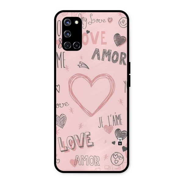 Love Amor Metal Back Case for Oppo A52