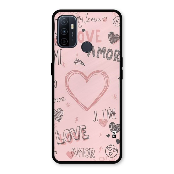 Love Amor Metal Back Case for Oppo A53