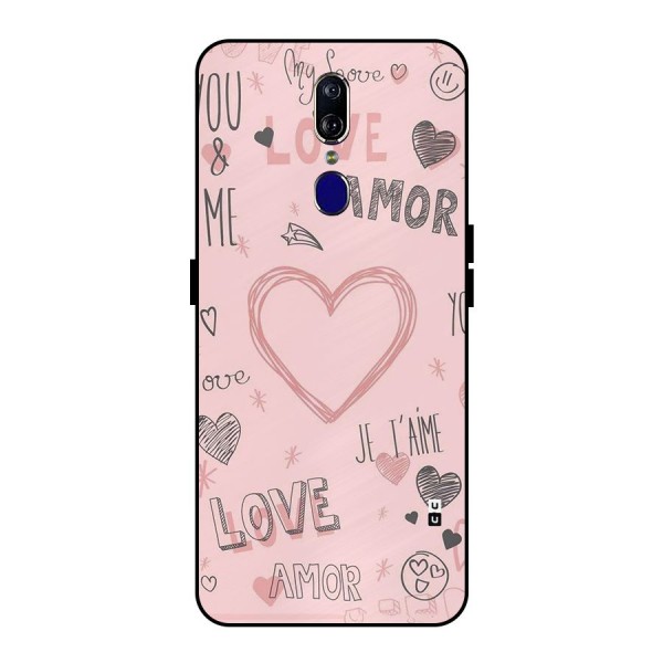 Love Amor Metal Back Case for Oppo F11