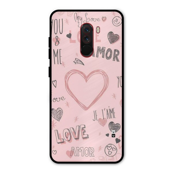 Love Amor Metal Back Case for Poco F1