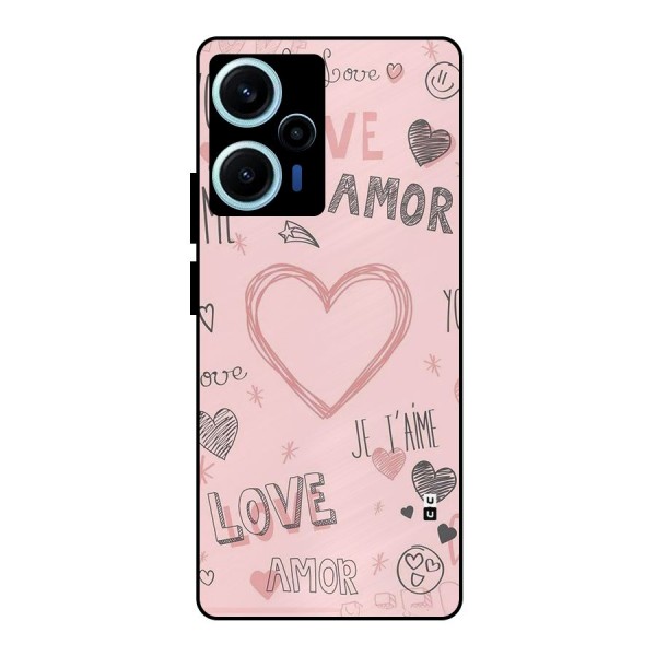 Love Amor Metal Back Case for Poco F5