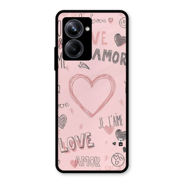 Love Amor Metal Back Case for Realme 10 Pro