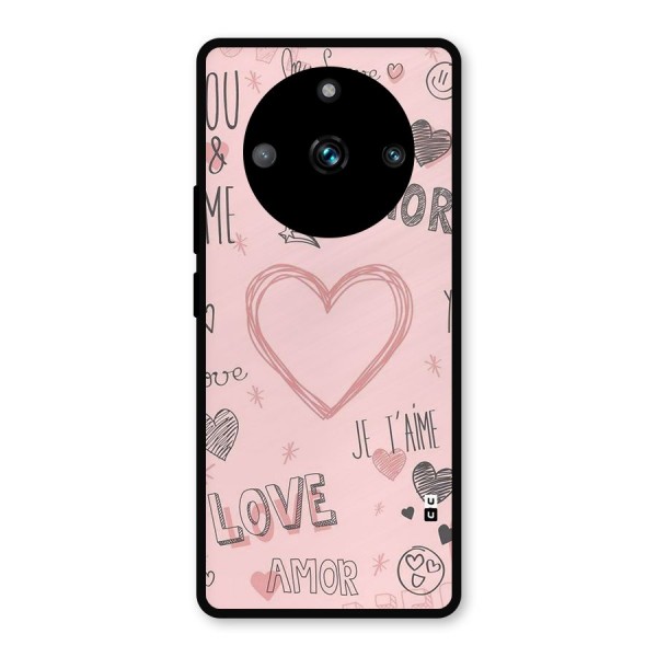 Love Amor Metal Back Case for Realme 11 Pro