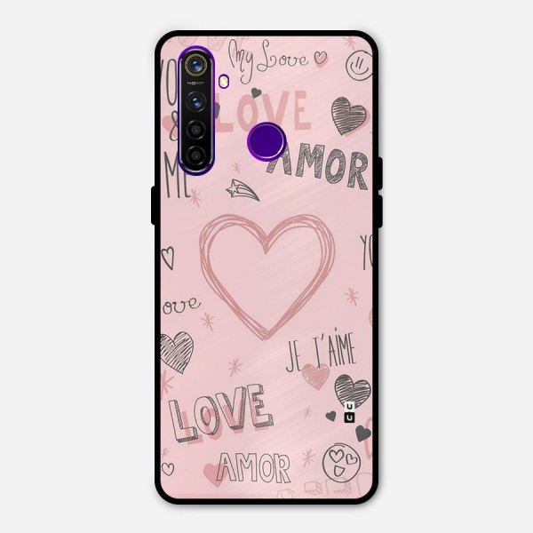 Love Amor Metal Back Case for Realme 5 Pro