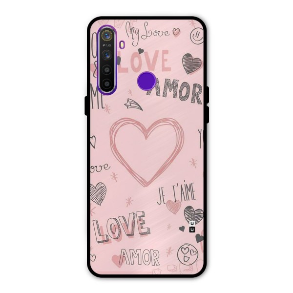 Love Amor Metal Back Case for Realme 5i