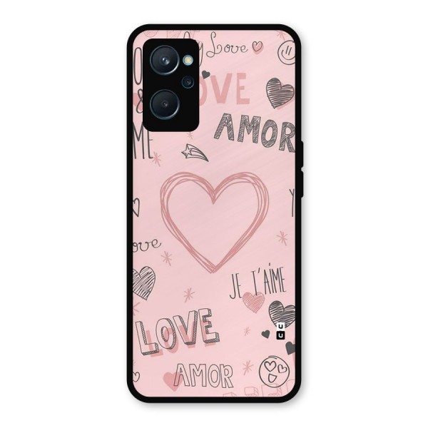 Love Amor Metal Back Case for Realme 9i