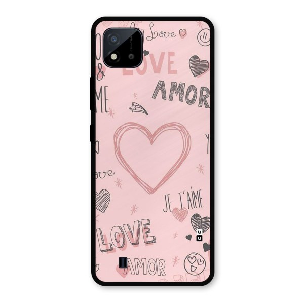 Love Amor Metal Back Case for Realme C11 2021