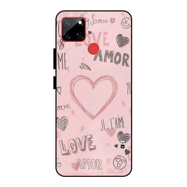 Love Amor Metal Back Case for Realme C12