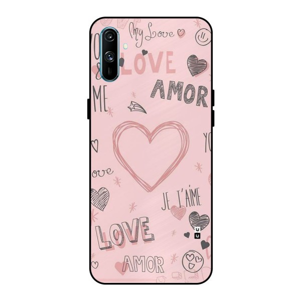 Love Amor Metal Back Case for Realme C3