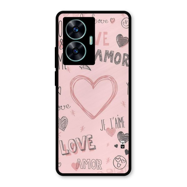 Love Amor Metal Back Case for Realme C55