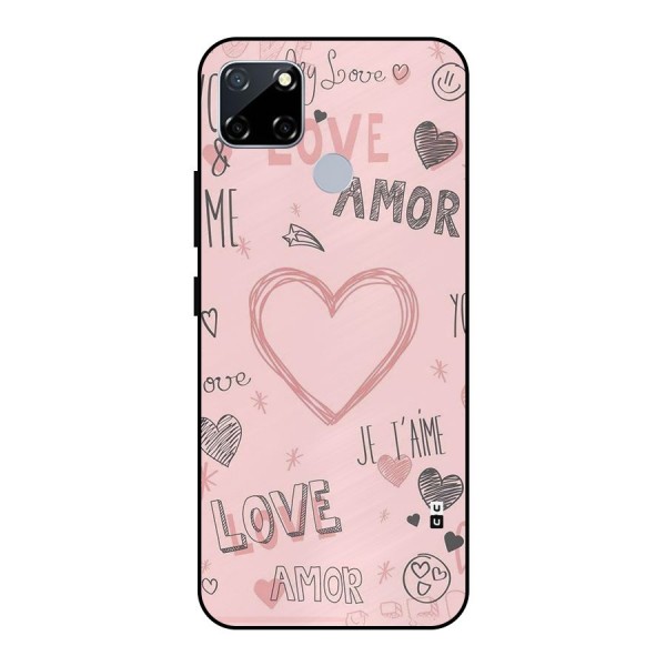 Love Amor Metal Back Case for Realme Narzo 20