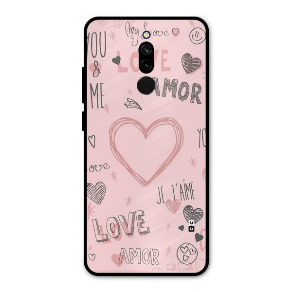 Love Amor Metal Back Case for Redmi 8