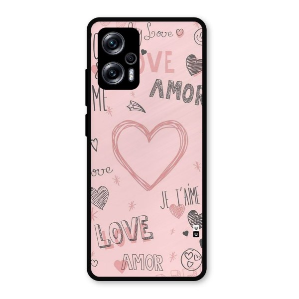 Love Amor Metal Back Case for Redmi K50i