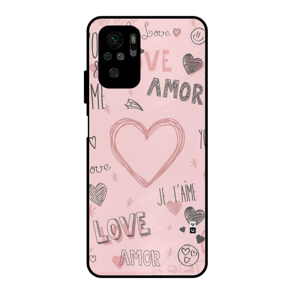 Love Amor Metal Back Case for Redmi Note 10