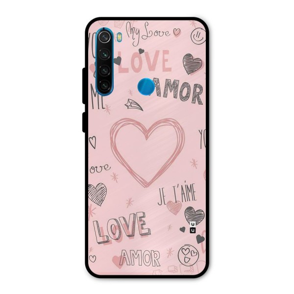 Love Amor Metal Back Case for Redmi Note 8