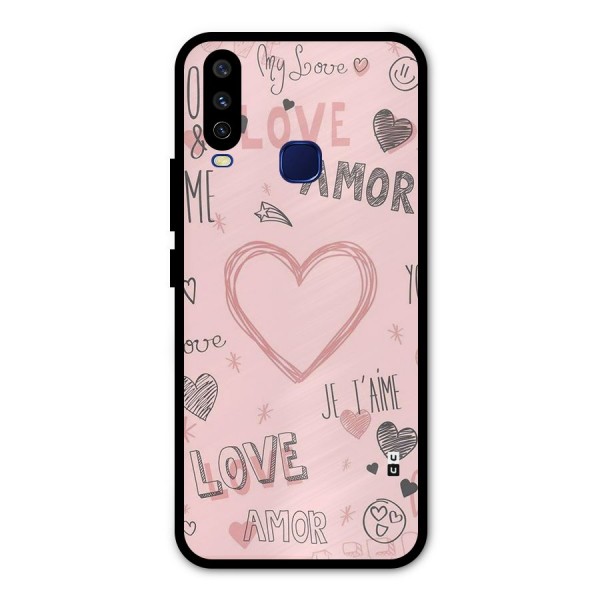 Love Amor Metal Back Case for Vivo U10