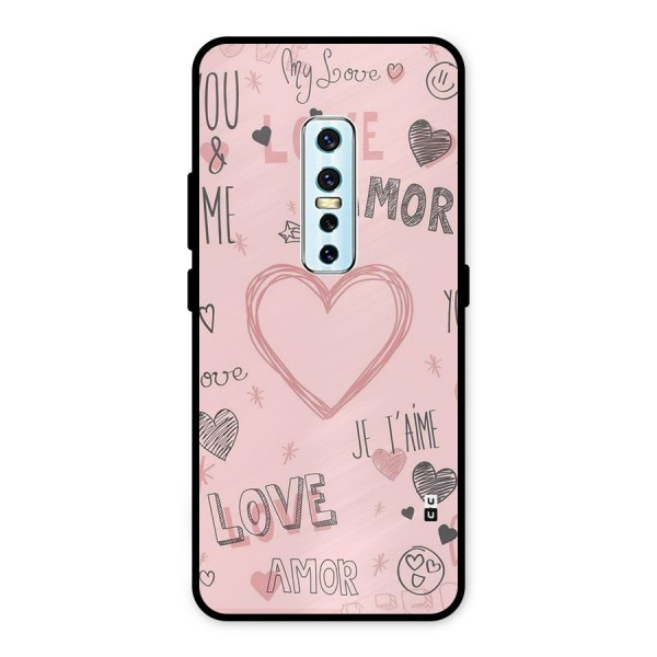 Love Amor Metal Back Case for Vivo V17 Pro