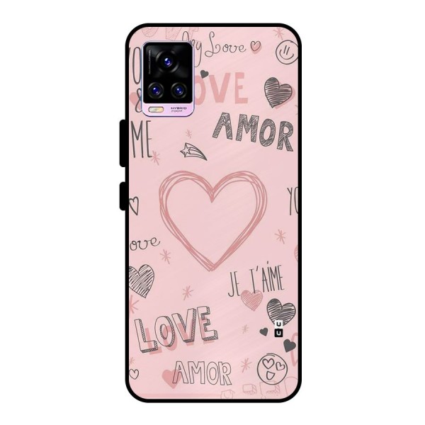 Love Amor Metal Back Case for Vivo V20 Pro