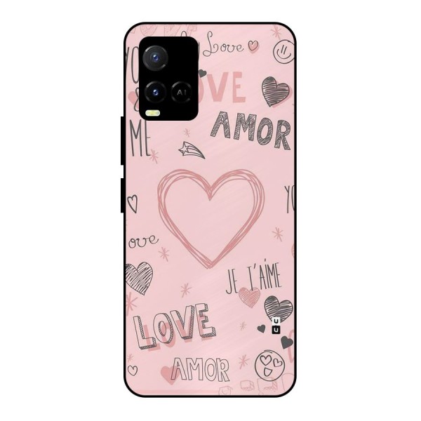 Love Amor Metal Back Case for Vivo Y21