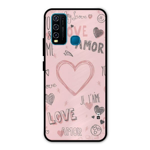 Love Amor Metal Back Case for Vivo Y30