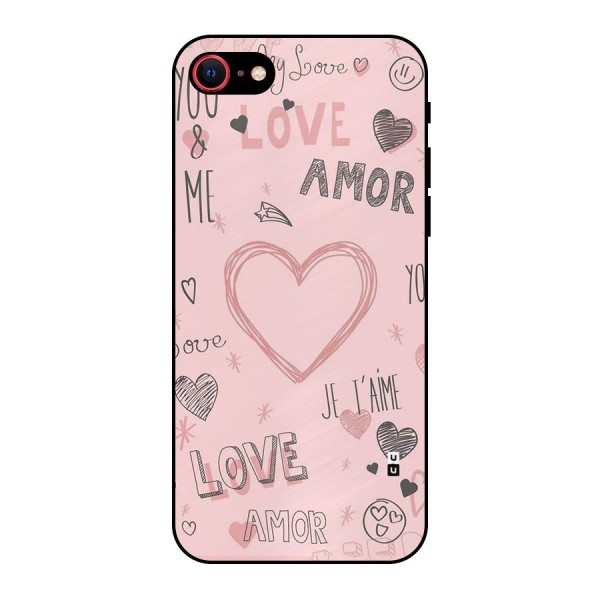 Love Amor Metal Back Case for iPhone 7