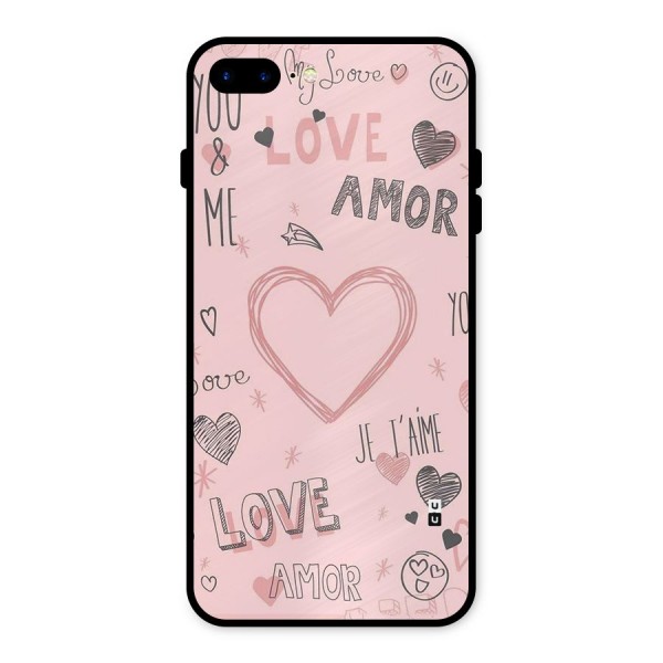 Love Amor Metal Back Case for iPhone 7 Plus