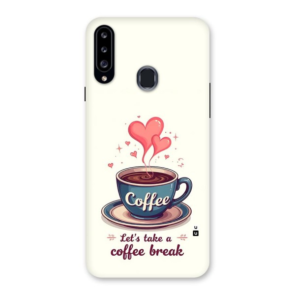 Love Coffee Break Back Case for Galaxy A20s