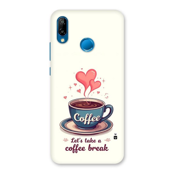 Love Coffee Break Back Case for Huawei P20 Lite