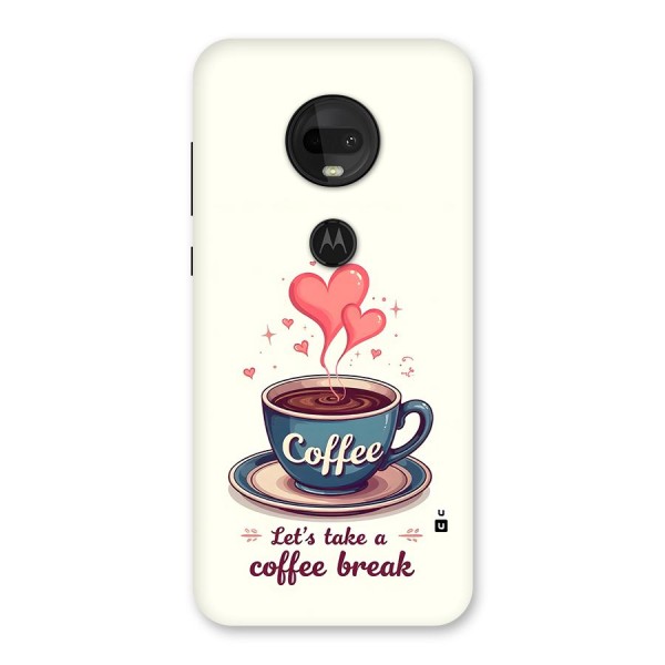 Love Coffee Break Back Case for Moto G7