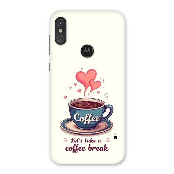 Love Coffee Break Back Case for Motorola One Power