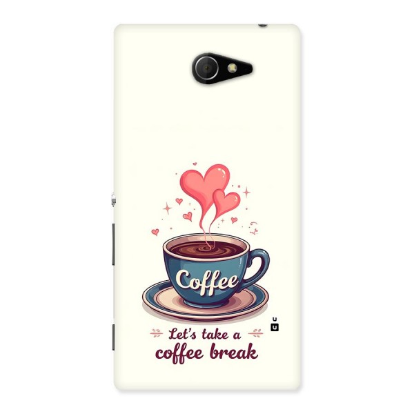 Love Coffee Break Back Case for Xperia M2