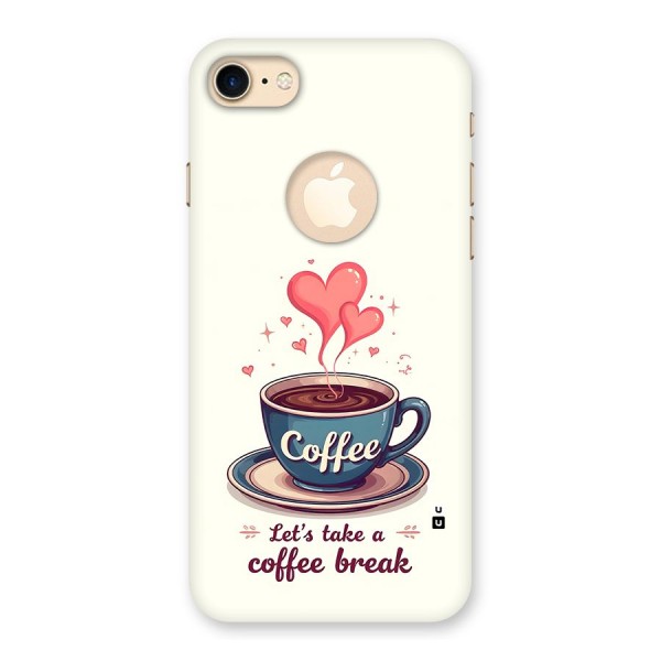 Love Coffee Break Back Case for iPhone 8 Logo Cut